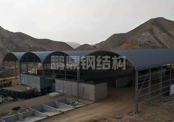 北京砂石彩钢结构拱形屋面